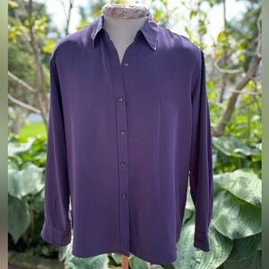 Style&co  Women's size 18. Purple button down shirt. Long sleeves.